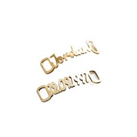 Chaîne de lacets personnalisée en or gravée pour dropshipping, breloques métalliques pour lacets de chaussures avec fermoir à épingle métallique