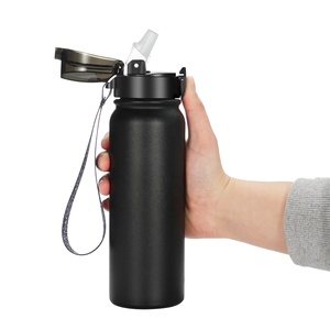 Custom Printed Stainless Steel Double Wall Vacuum Insulate Hydro Sports Hiking Water Bottles <b>Flask</b> With Lid - Product Image 3