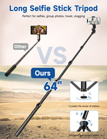 Support de Lumière Annulaire Léger et Rotatif à 360° pour Téléphone Portable et Streaming en Direct