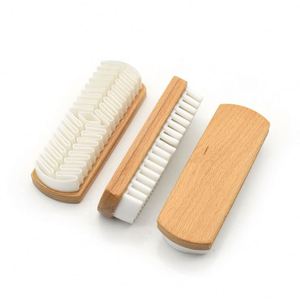 Factory Price Horsehair Sneaker Shoe Cleaning <b>Brush</b> Wood Suede Shoe <b>Brush</b> for Cleaning - Product Image 2