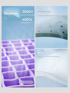 Надувной матрас TPE с 3D-сетчатой структурой, дышащий, эргономичный дизайн, размер Queen, вакуумная компрессия, съемный чехол, сертифицирован Certipur-US - Product Image 2