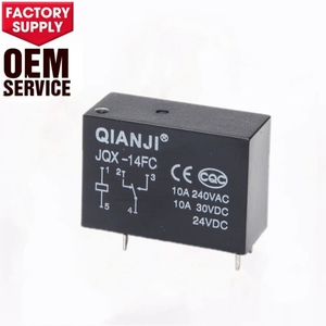 Qianji DC 5V 12V 24V 16A <span class=keywords><strong>Relay</strong></span> 6 pin thường mở phổ quát cho các thiết bị nhỏ JQX-14F 10A 24VDC PCB tiếp sức - Product Image 1