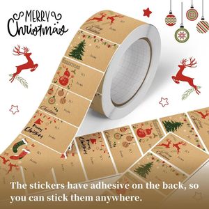 Étiquette autocollante de nom de Noël ODM/OEM en papier kraft, étiquette d'emballage express de Noël - Product Image 4