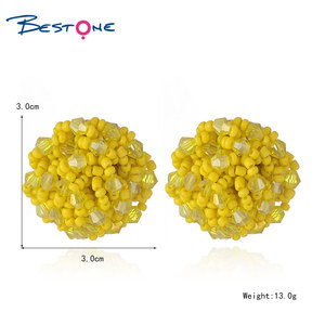 Bestone Cute Sexy <strong>Hawaiian</strong> <strong>Jewelry</strong> Earrings Colorful <strong>Seed</strong> Beads Stud Earring for Girls - Product Image 2