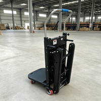 Chariot à main électrique pliable à quatre roues en métal pour monter les escaliers, avec option OEM