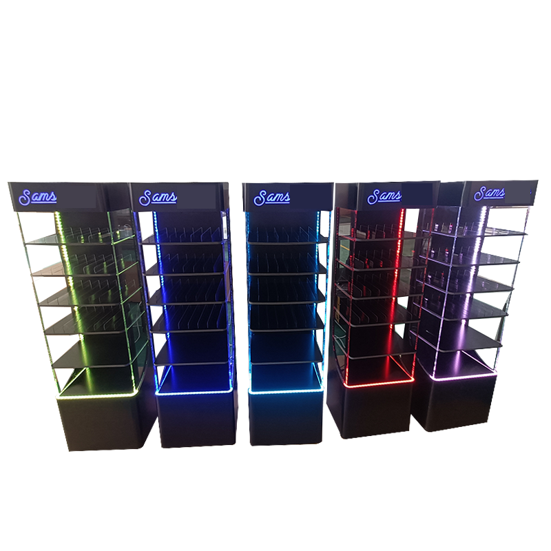 Apache Modern Customized Floor Acrylic LED Display Rack with Easy Assembly and Carton Packaging for E Products — view 1