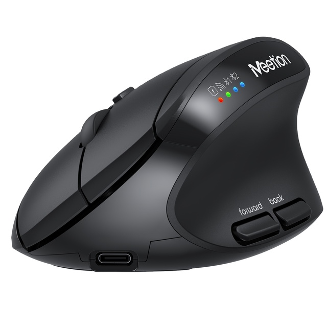 Meetion BTM008 Wireless Ergonomic Mouse Vertical Mouse Computer Laptop 2.4G Wireless Ergonomic Wireless Mouse