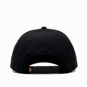 OEM Custom 5 Panel Classic <b>Waterproof</b> <b>Golf</b> Baseball Cap Rubber Patch Snapback <b>Hat</b> Breathable Laser Cut Hole Performance <b>Hats</b> - Product Image 4