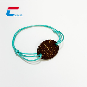 새로운 트렌드 RFID 코코넛 껍질 팔찌 재활용 가능한 NFC 코코넛 껍질 손목밴드 호텔 행사용 - Product Image 4