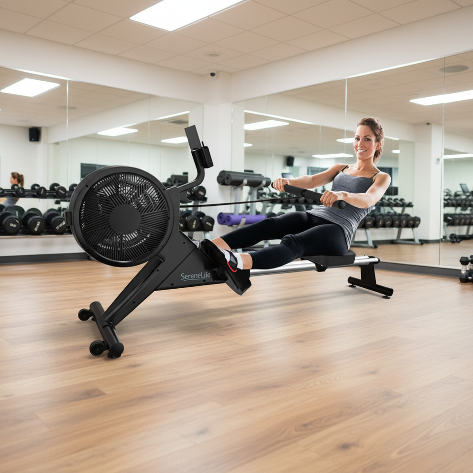 Air Rower Monitor Home Gym Air Rower Indoor Rowing Machine LCD Monitor Magnetic ...