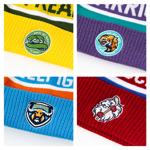 Wholesale Unisex Jacquard <strong>Pom</strong> <strong>Beanie</strong> OEM Embroidered Logo Cuff Knit Hat <strong>Beanie</strong> With <strong>Pom</strong> <strong>Pom</strong> - Product Image 6