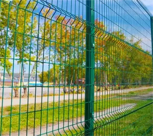 2023 nóng bán mạ kẽm trang trí vườn 3D cong hàn dây lưới hàng rào sắt đào bài hàng rào Vật liệu ngoài trời