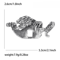 Broches vintage plaquées or en forme de tigre pour hommes, badges animaux en alliage, épingles de revers pour costumes et manteaux, bijoux fantaisie, vente en gros