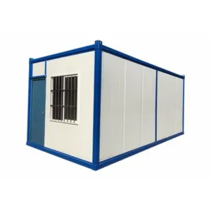 Casa contenedor desmontable de 20 pies, cápsula de oficina portátil prefabricada, cabina pequeña modular para el hogar