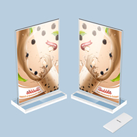 Haute qualité 4x6 acrylique porte-affiche clair Table signes support Double face T forme Flyer support en plastique pour bureau à domicile