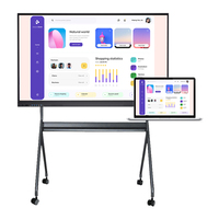 Portable tactile interactif roulant Durable LCD 65 pouces Smart Board de nombreuses tailles et formes prix tableau blanc interactif