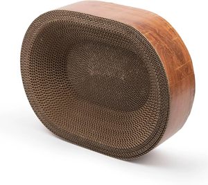 Large Indoor Cat Scratcher Lounge Big Corrugated Cardboard Cat <b>Bed</b> Scratch <b>Pad</b> Furniture Protector with Carton Packing - Product Image 6