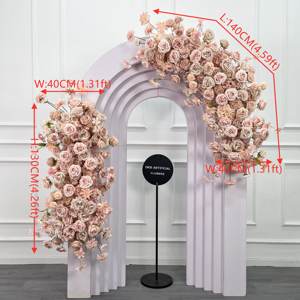 Arco Decorativo con Fiori Artificiali <span class=keywords><strong>Rosa</strong></span> Personalizzato all'Ingrosso per Matrimoni e Forniture per Decorazioni - Product Image 2