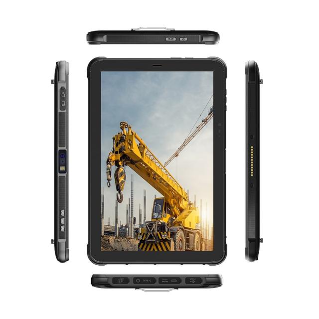 8-Core Rugged 10.1 Inch Android 12 Industrial Rugged Android Tablet with 1D 2D Barcode Scanner NFC UHF RFID GPS Corning Glass