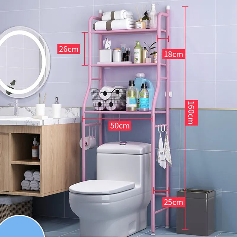 Morgie metal rack de 3 layer over the toilets storage shelf Estante para inodoro toilet dry rack shelf for bathroom