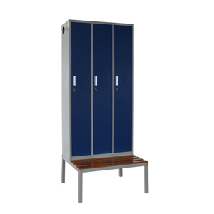 Hữu ích ba khoang kim loại almirah thiết kế thép Locker phòng 3 cửa tủ khóa với băng ghế dự bị - Product Image 4