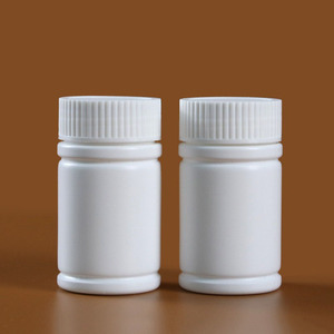 ขวดยาพลาสติก PE ทรงกลมสีขาวแบบพกพา60มล. กล่องใส่แท็บเล็ตเปล่าสำหรับยาผงร้านขายยาวิตามินแบบเหลวใช้ในของเหลว - Product Image 5