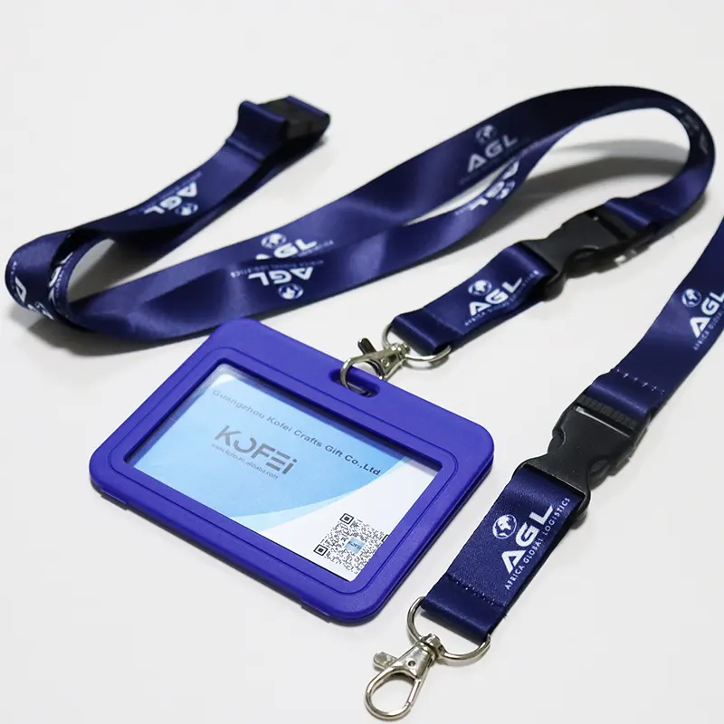 Factory Cheap Custom Printing Logo Retractable Lanyard With ID Card Badge Holder