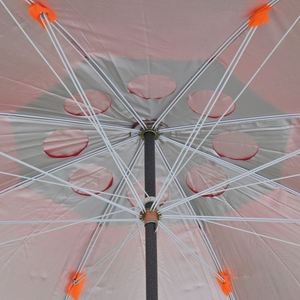 Sombrilla de Playa de 150 cm de Radio, con Doble Varilla, Tela Plateada, Resistente al Viento, Protección UV, para Exteriores - Product Image 2