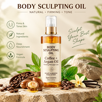 Huile de massage amincissante pour le corps à l'argan marocain et au café, soin hydratant raffermissant pour spa, support OEM/ODM, marque privée