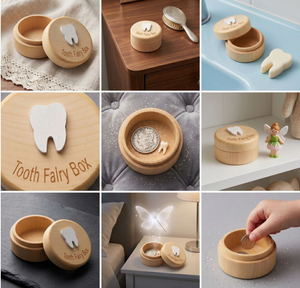 Boîte à dents <span class=keywords><strong>de</strong></span> <span class=keywords><strong>lait</strong></span> en bois poli personnalisée, cadeau souvenir pour enfants, rangement dentaire, Noël, Saint-Valentin, premières dents <span class=keywords><strong>de</strong></span> bébé - Product Image 3