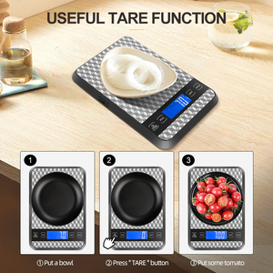 Balance de cuisine numérique électronique en acier inoxydable ultra-mince avec écran LCD, capacité 15 kg, pour la pâtisserie, la cuisine et la vente au détail - Product Image 6