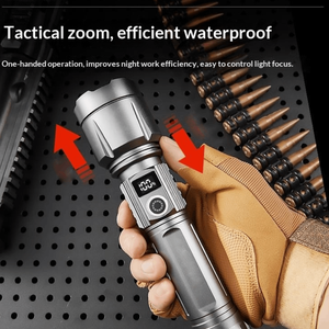 Lampe torche tactique multifonctionnelle ultra-lumineuse à longue portée rechargeable à lumière forte pour usage domestique portable de petite taille - Product Image 5