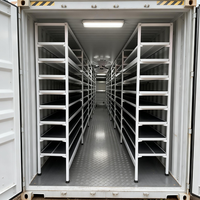 Système de conteneur hydroponique automatique à faible consommation d'énergie pour la production de fourrage d'herbe et d'orge, avec structure en acier, pour animaux