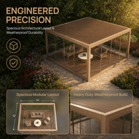 Pergola à toit à lames motorisées, gazebo imperméable, aluminium écologique, balcon extérieur, CE