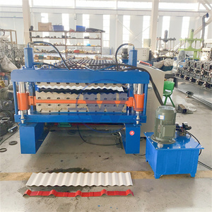 Zinc Roofing <b>Sheet</b> Roll Forming Machine Double Layer Rolling Panel Span Roof Roll Forming Machines Roof <b>Tiles</b> Machine - Product Image 2