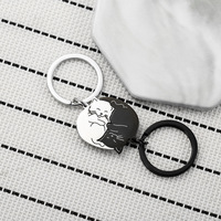 Porte-clés chat noir avec couteau, style japonais Ins, créatif et original, pendentif de sac, petit cadeau, vente chaude transfrontalière