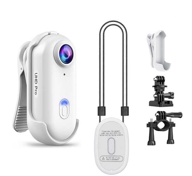 Portable 4K Wearable Action Body Camcorder Waterproof Hands-Free POV Recording Camera CMOS Imaging Sensor Mount Anywhere