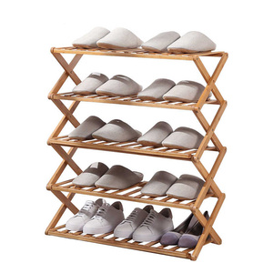 Logo Custom ized Siebdruck Holz Hausschuhe Schuhe Rack Neues Design Bambus Turm Schuh Organizer Eingangs bereich Schuhe Lager regal - Product Image 3