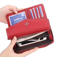 Dompet Kartu Kredit PU Panjang Kapasitas Besar Wanita Baellerry Dompet Wanita