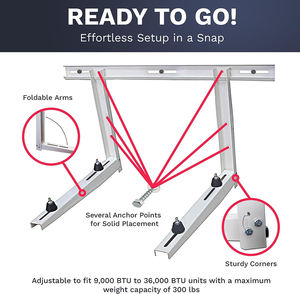 Staffa per Compressore Mini <span class=keywords><strong>Split</strong></span> Y0D HVAC in Acciaio per Esterni, Resistente alla Corrosione, Spessore 2.0mm, Facile Installazione per Montaggio a Parete Domestico - Product Image 3