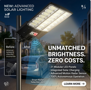 Lampione Solare LED Integrato con <span class=keywords><strong>Illuminazione</strong></span> su Tre Lati, Zero Costi Elettrici, Facile da Installare, per Esterni - Product Image 1