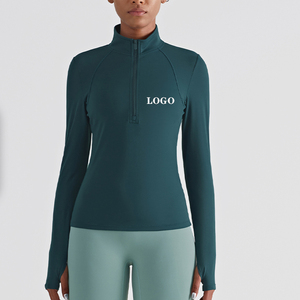 Hot Bán Biểu Tượng Tùy Chỉnh Phụ Nữ Thời Trang Cưỡi Ngựa Cơ Sở Lớp 1/4 Zip Cưỡi Ngựa Cơ Sở Ngựa Trang Phục Dài Tay Áo Quần Áo - Product Image 1