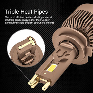 Nueva llegada 18000lm LED xenón faro delantero bombilla globes12V 24V 180 vatios tres tubos de calor accesorios para automóviles H8 H11 - Product Image 6