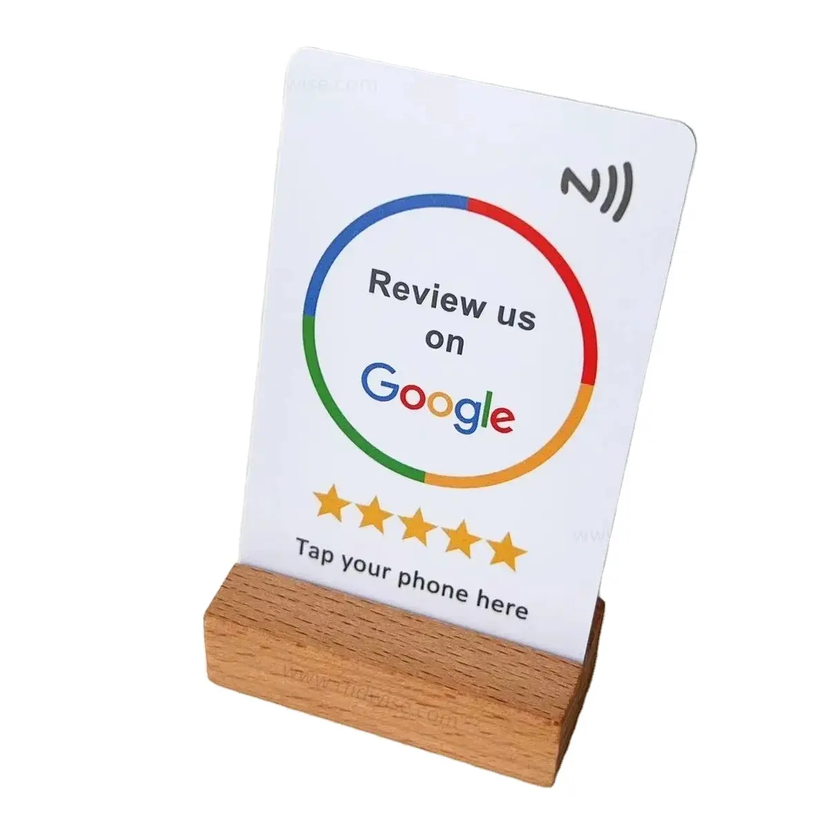 Schede di revisione TikTok recensione Google PVC NFC Tap carte RFID Social