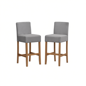 <b>Set</b> <b>Of</b> 2 30-Inch Fabric <b>Barstools</b> With Solid Wood Frame Modern Contemporary Bar Furniture Home Bar Stool - Product Image 1