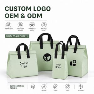 Bolsa Térmica Reutilizable con Logotipo Personalizado, Bolsa de Almuerzo Aislada, Impermeable, para Entrega de Alimentos, Picnic, Comida para Llevar - Product Image 3