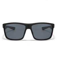 Lunettes de soleil polarisées carrées unisexes en caoutchouc TPEE, monture souple, pour adultes, hommes et femmes, verres dégradés noirs, lunettes de soleil souples