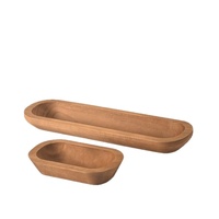 Houten aromatherapie kaarsenhouder, ovale, moderne, minimalistische, handgemaakte fruit schaal