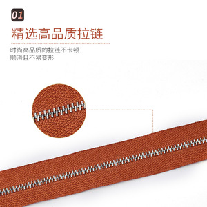 Double <b>Pull</b> Nylon Zipper Metal Reversible Sliders For Garment Bags Waterproof Opening Tail - Product Image 1