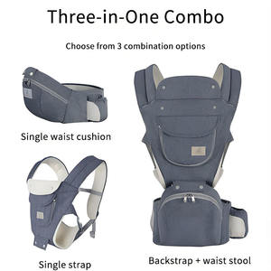 JXB Grand porte-bébé en coton à la mode doux et respirant avec fonction mains libres et de stockage Style simple Durable - Product Image 4